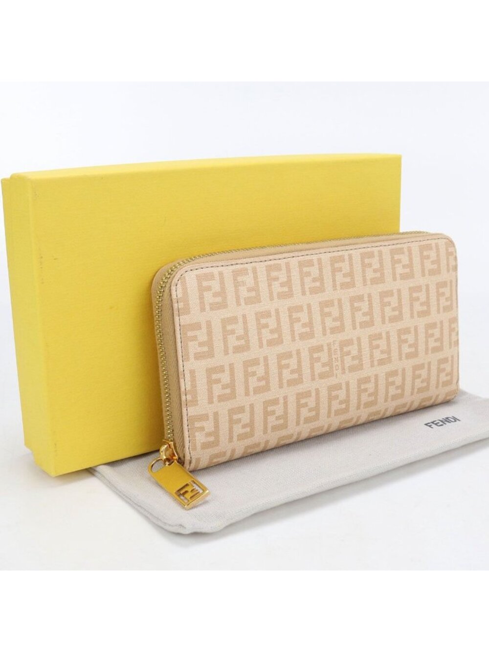 Fendi Zucchino Wallet Zip Around